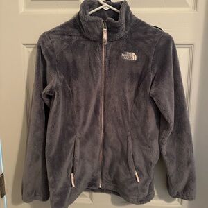 The North Face Soft Gray Fleece Jacket - Girls XL